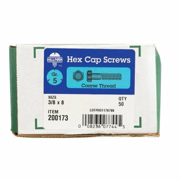 Homecare Products 200173 0.38 x 8 in. Grade 5 Hex Cap Screws HO3287515